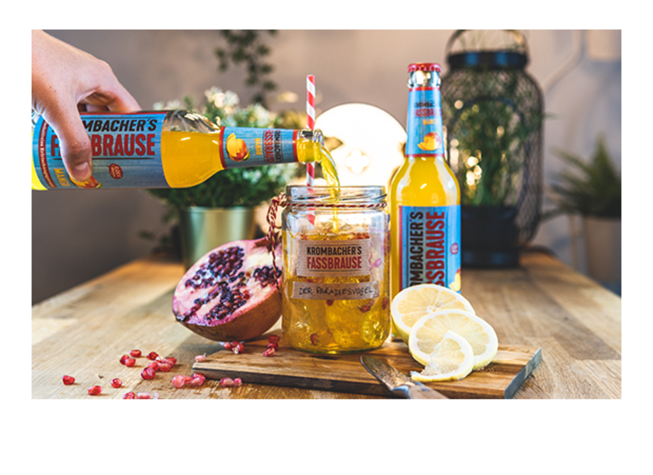 Cocktail mit Krombacher Fassbrause Mango 